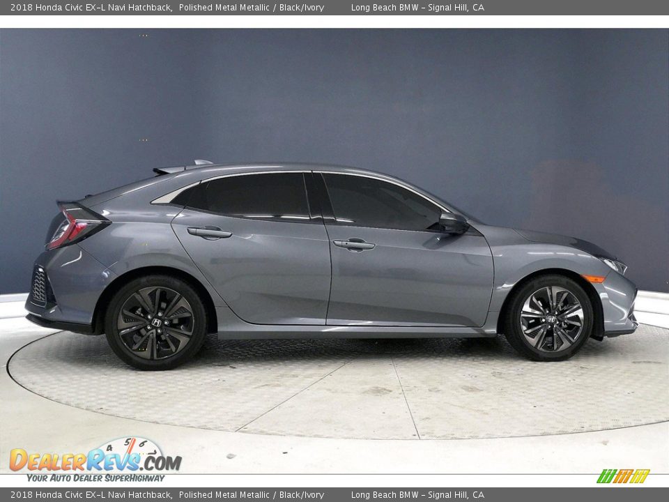 Polished Metal Metallic 2018 Honda Civic EX-L Navi Hatchback Photo #14