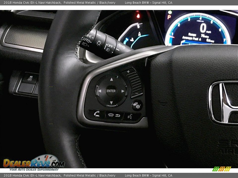 2018 Honda Civic EX-L Navi Hatchback Steering Wheel Photo #18
