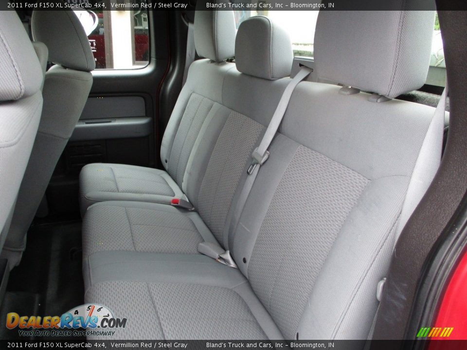 2011 Ford F150 XL SuperCab 4x4 Vermillion Red / Steel Gray Photo #10