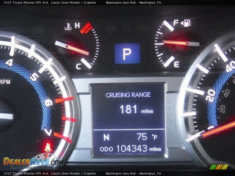 2015 Toyota 4Runner SR5 4x4 Classic Silver Metallic / Graphite Photo #30