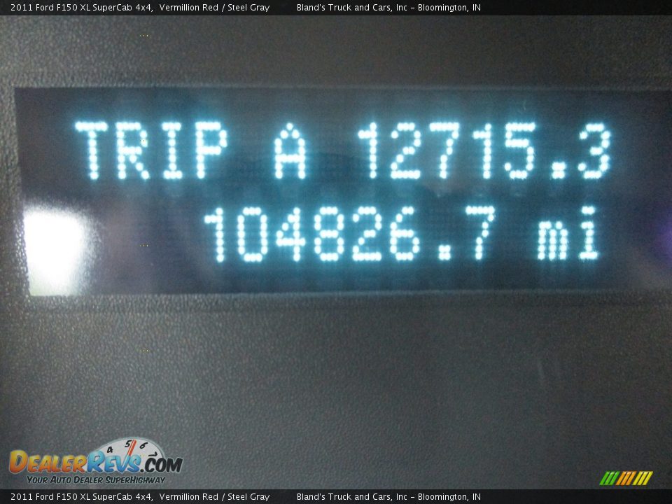 2011 Ford F150 XL SuperCab 4x4 Vermillion Red / Steel Gray Photo #14