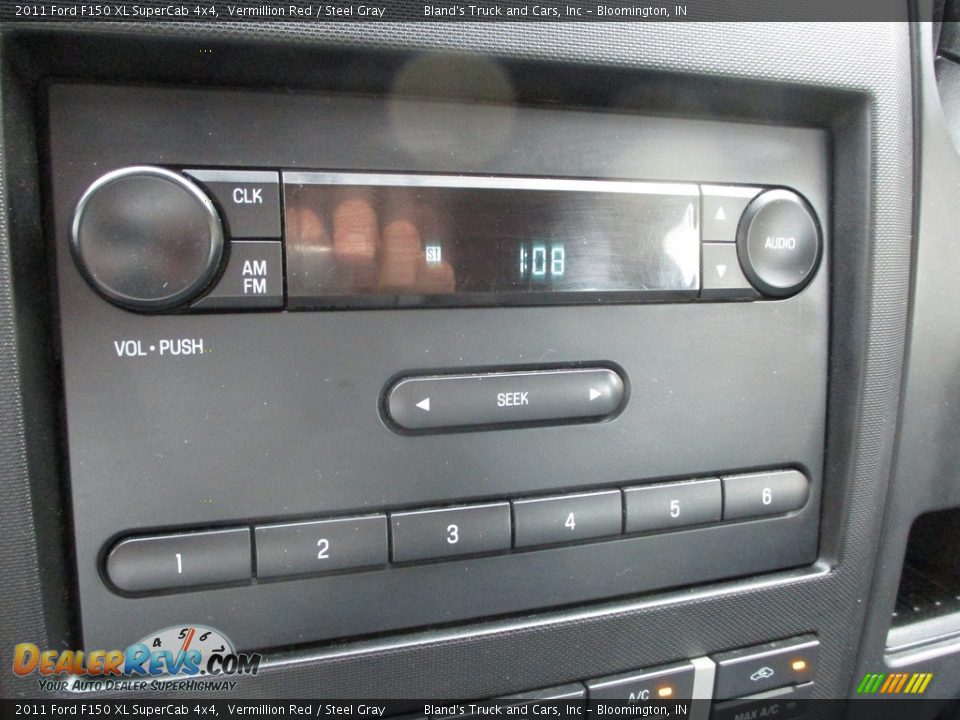 2011 Ford F150 XL SuperCab 4x4 Vermillion Red / Steel Gray Photo #17