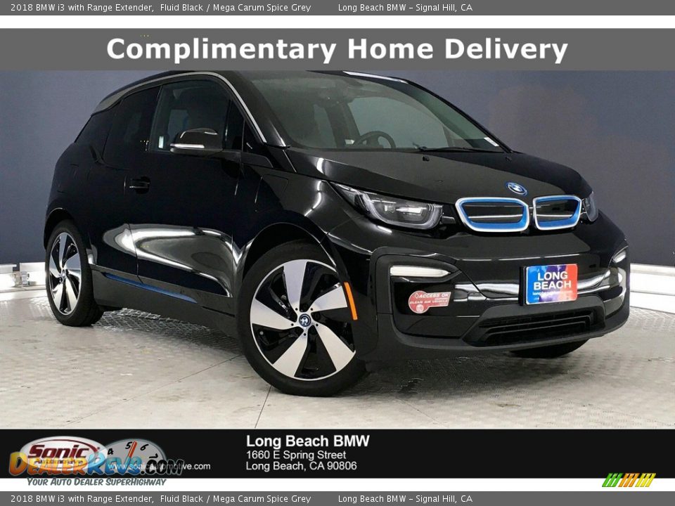 2018 BMW i3 with Range Extender Fluid Black / Mega Carum Spice Grey Photo #1