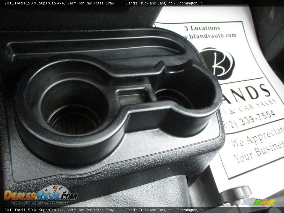 2011 Ford F150 XL SuperCab 4x4 Vermillion Red / Steel Gray Photo #20