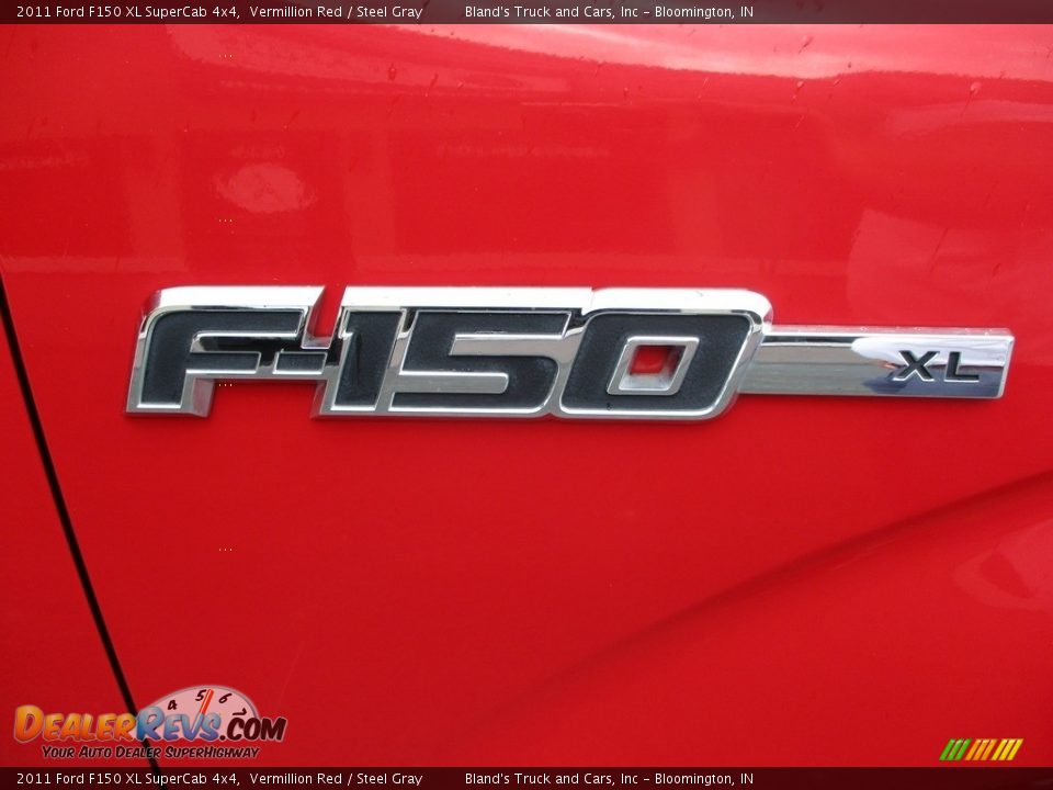 2011 Ford F150 XL SuperCab 4x4 Vermillion Red / Steel Gray Photo #22