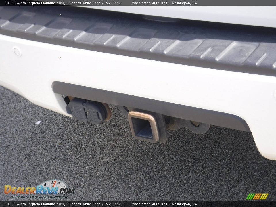 2013 Toyota Sequoia Platinum 4WD Blizzard White Pearl / Red Rock Photo #10