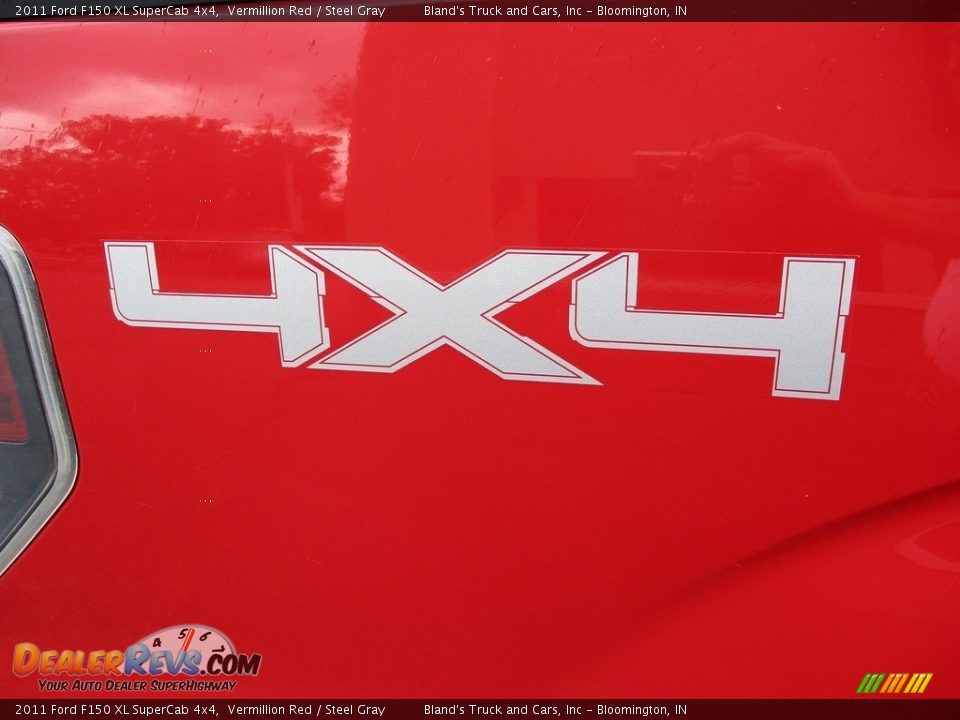 2011 Ford F150 XL SuperCab 4x4 Vermillion Red / Steel Gray Photo #23