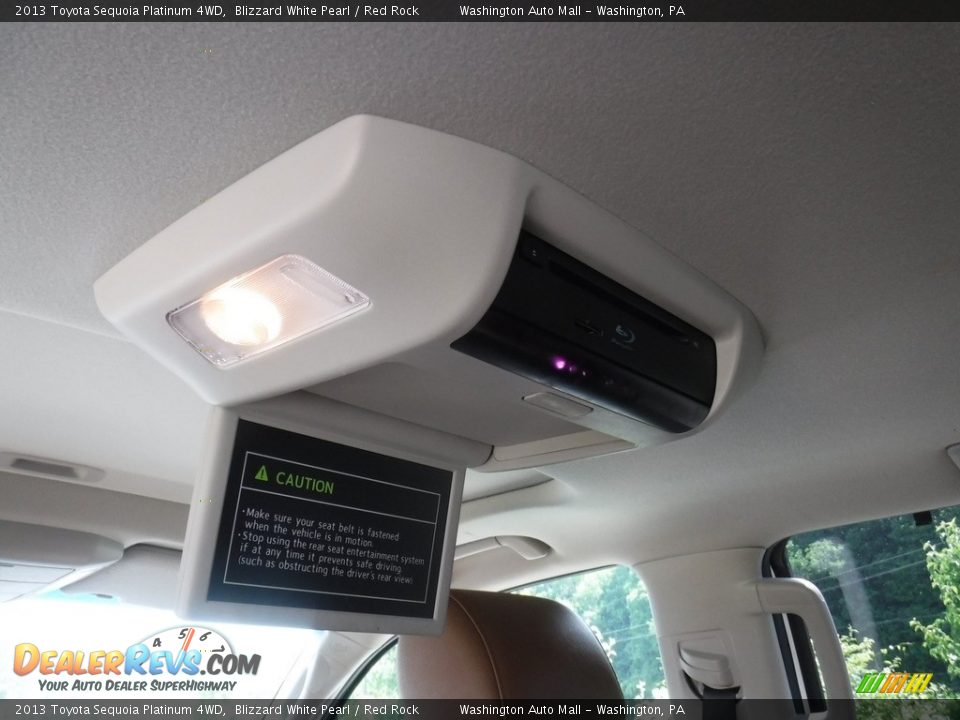 2013 Toyota Sequoia Platinum 4WD Blizzard White Pearl / Red Rock Photo #13