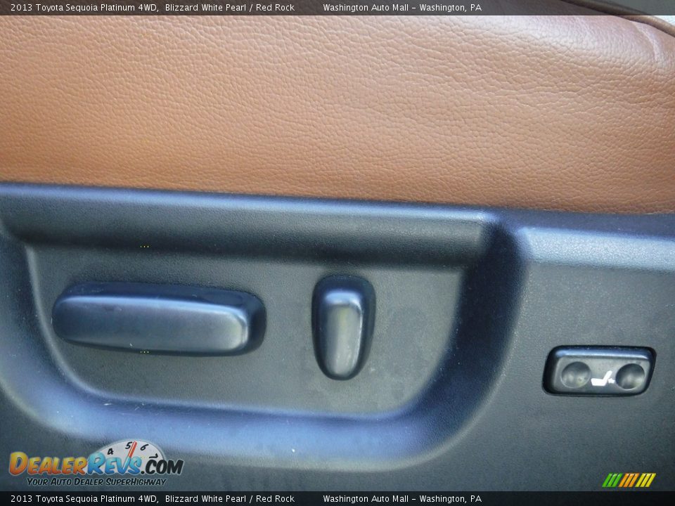 2013 Toyota Sequoia Platinum 4WD Blizzard White Pearl / Red Rock Photo #18