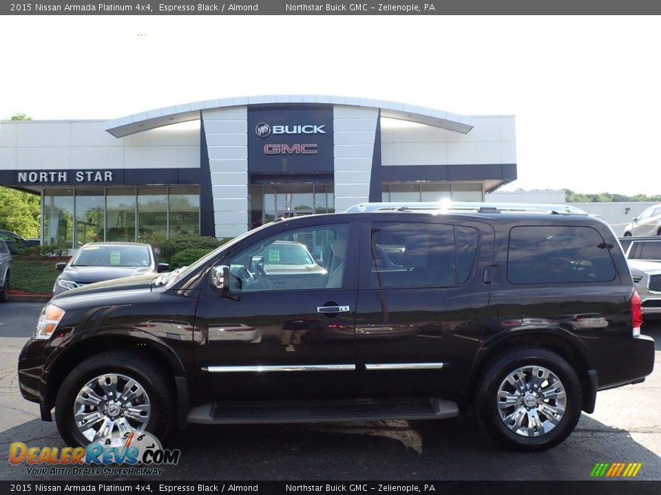 2015 Nissan Armada Platinum 4x4 Espresso Black / Almond Photo #1