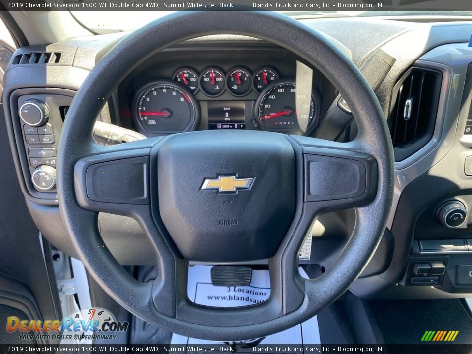 2019 Chevrolet Silverado 1500 WT Double Cab 4WD Summit White / Jet Black Photo #14