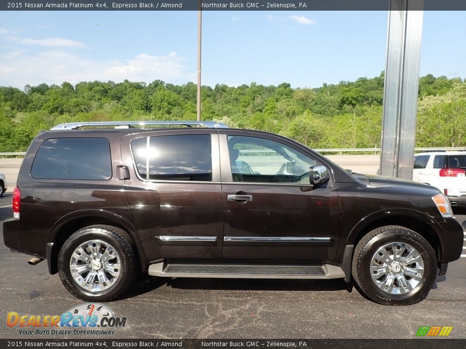 2015 Nissan Armada Platinum 4x4 Espresso Black / Almond Photo #5