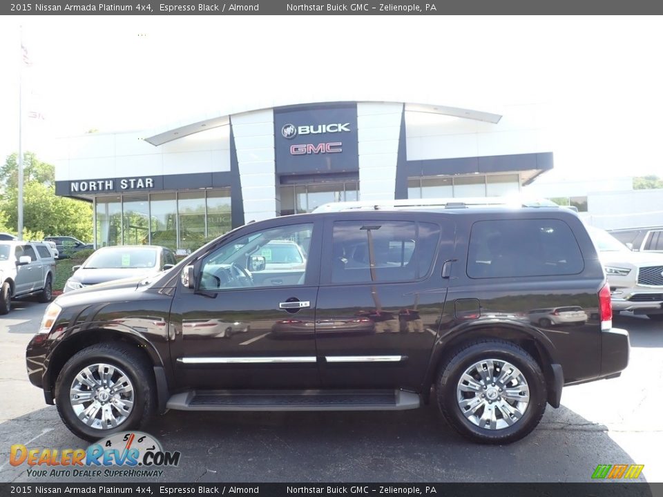 2015 Nissan Armada Platinum 4x4 Espresso Black / Almond Photo #13