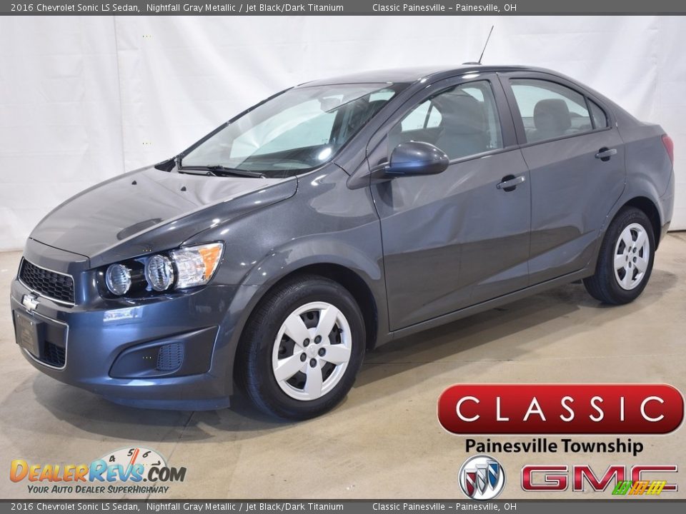 2016 Chevrolet Sonic LS Sedan Nightfall Gray Metallic / Jet Black/Dark Titanium Photo #1