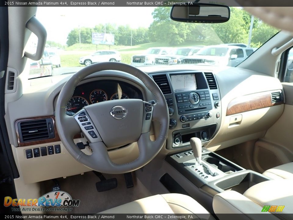 Almond Interior - 2015 Nissan Armada Platinum 4x4 Photo #22