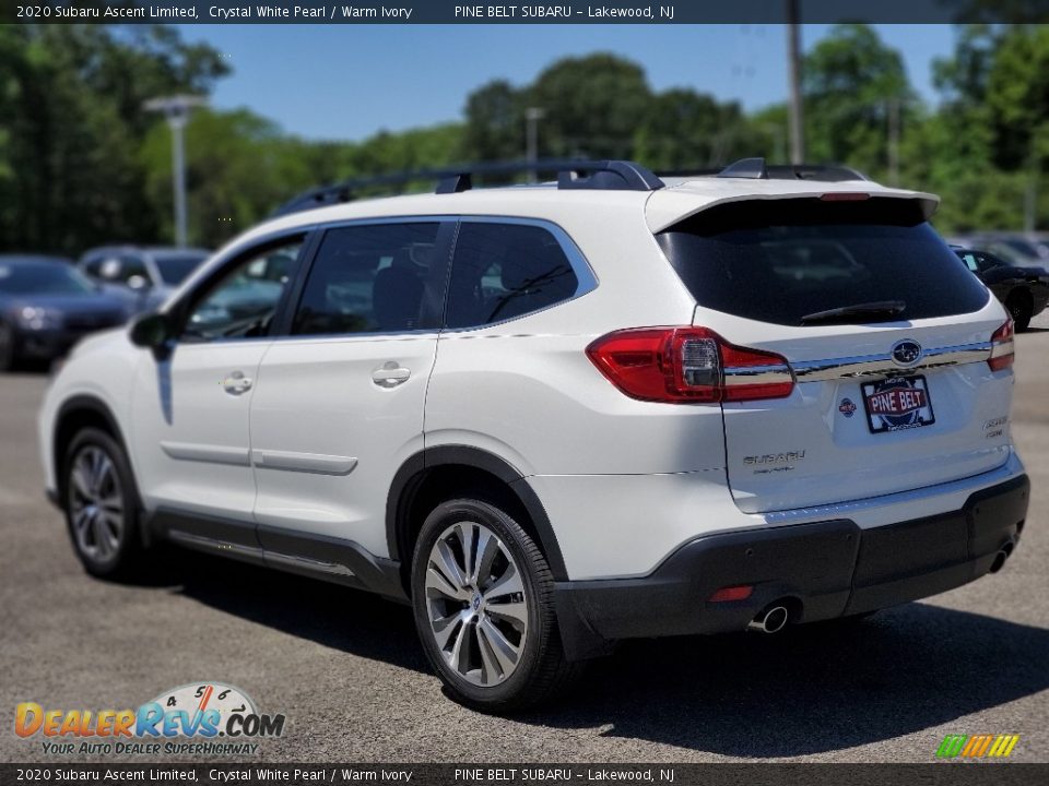 2020 Subaru Ascent Limited Crystal White Pearl / Warm Ivory Photo #6