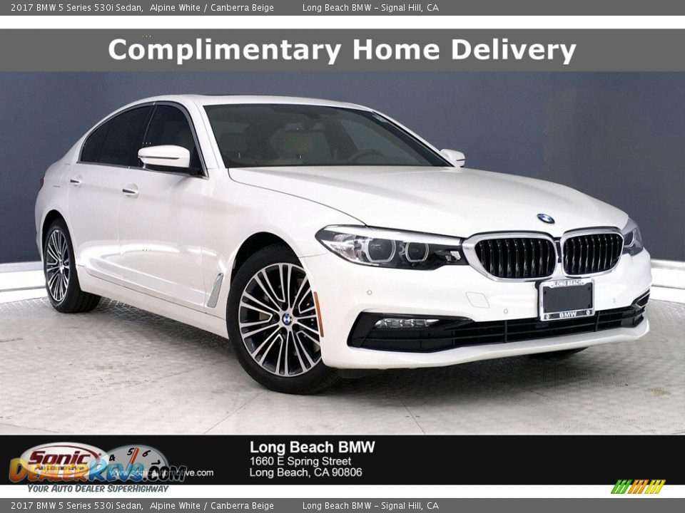 2017 BMW 5 Series 530i Sedan Alpine White / Canberra Beige Photo #1