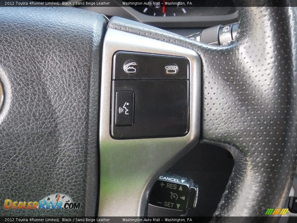 2012 Toyota 4Runner Limited Black / Sand Beige Leather Photo #23