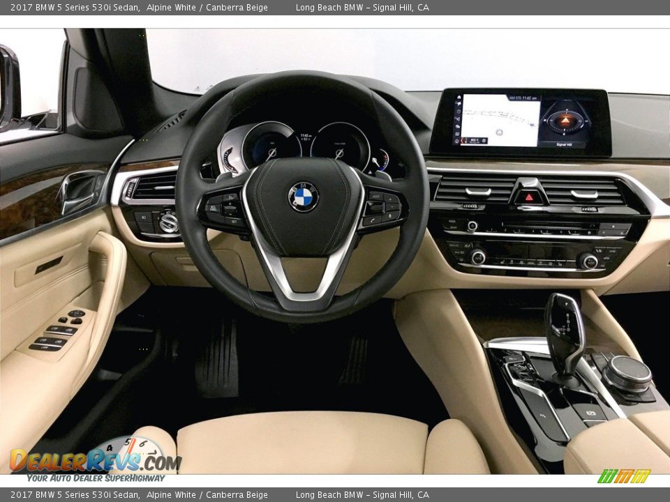2017 BMW 5 Series 530i Sedan Alpine White / Canberra Beige Photo #4
