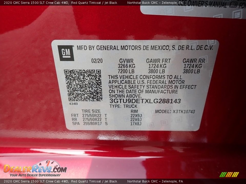 2020 GMC Sierra 1500 SLT Crew Cab 4WD Red Quartz Tintcoat / Jet Black Photo #12