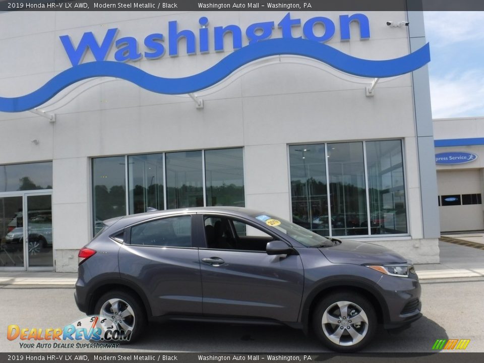 2019 Honda HR-V LX AWD Modern Steel Metallic / Black Photo #2