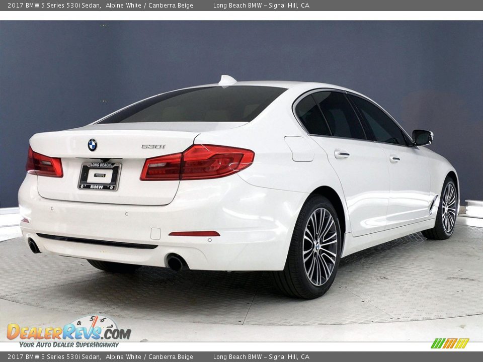 2017 BMW 5 Series 530i Sedan Alpine White / Canberra Beige Photo #13
