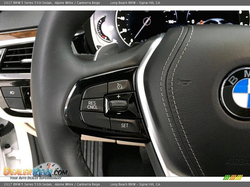 2017 BMW 5 Series 530i Sedan Alpine White / Canberra Beige Photo #18