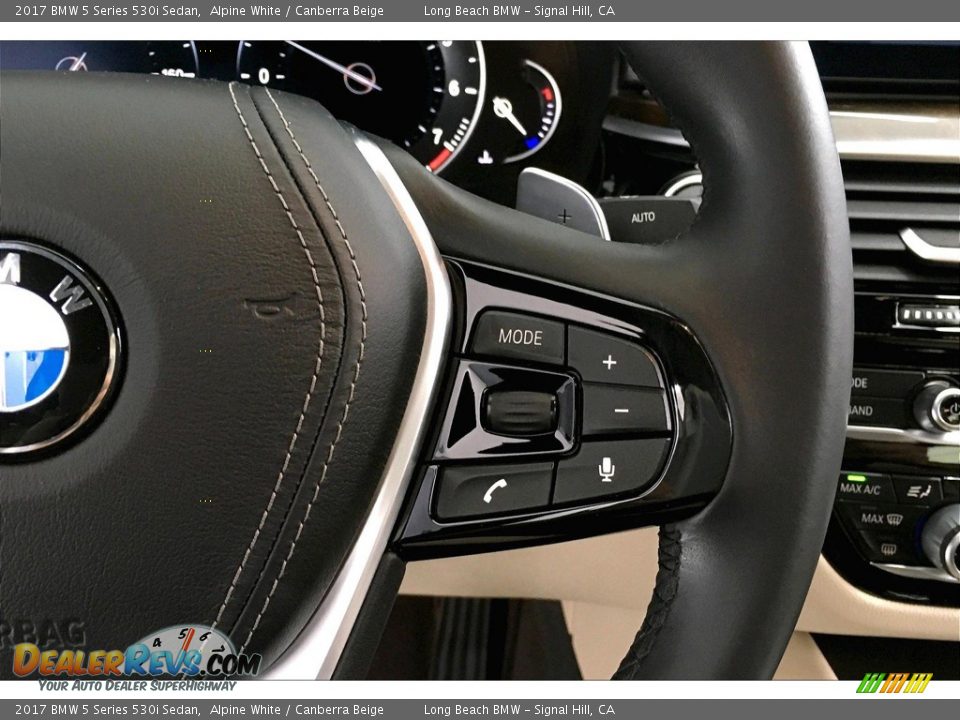 2017 BMW 5 Series 530i Sedan Alpine White / Canberra Beige Photo #19