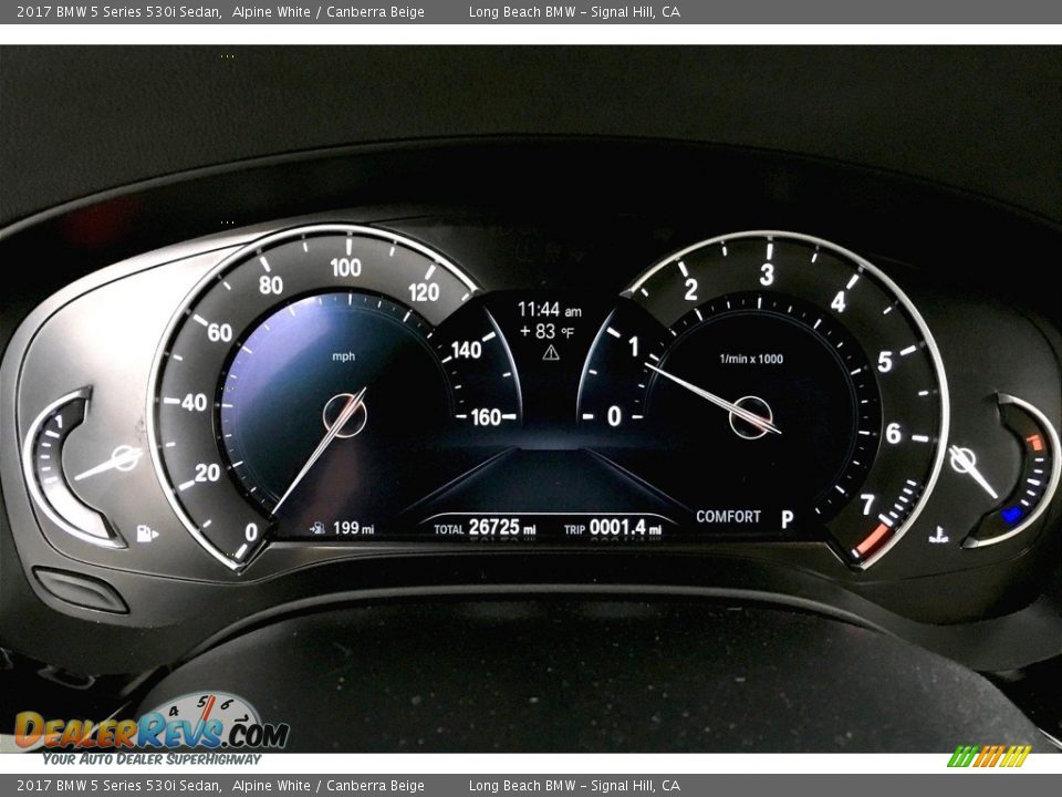 2017 BMW 5 Series 530i Sedan Alpine White / Canberra Beige Photo #20