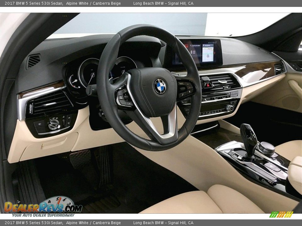 2017 BMW 5 Series 530i Sedan Alpine White / Canberra Beige Photo #21