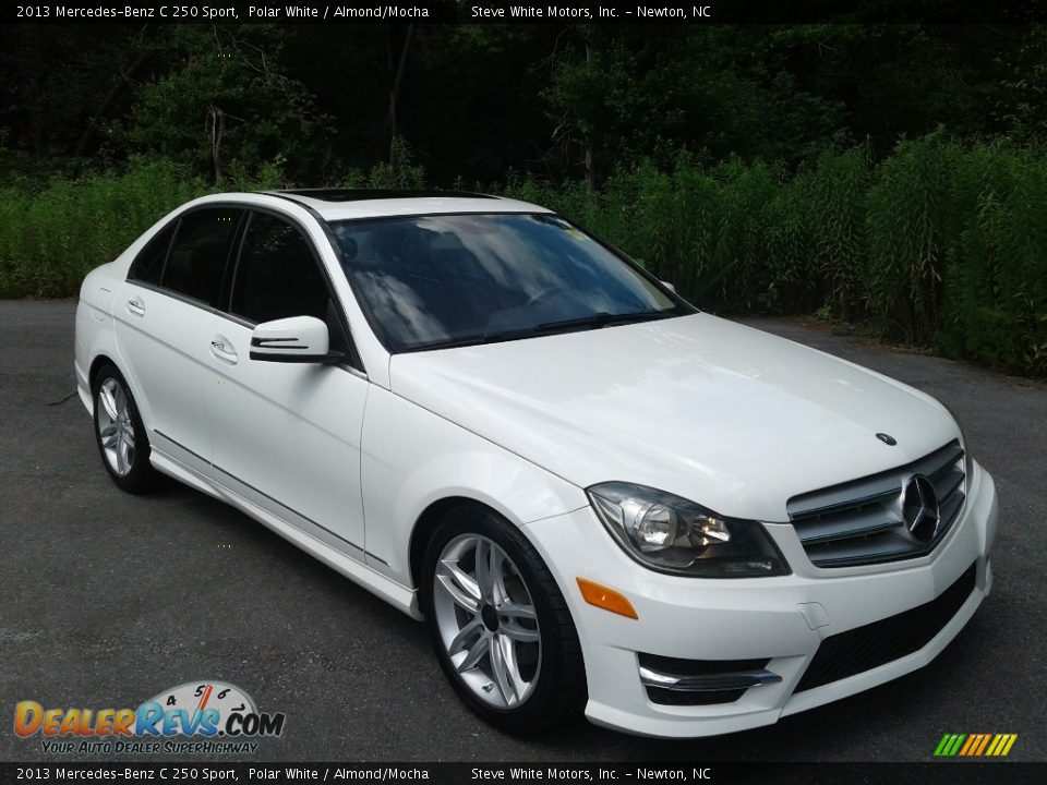 2013 Mercedes-Benz C 250 Sport Polar White / Almond/Mocha Photo #5