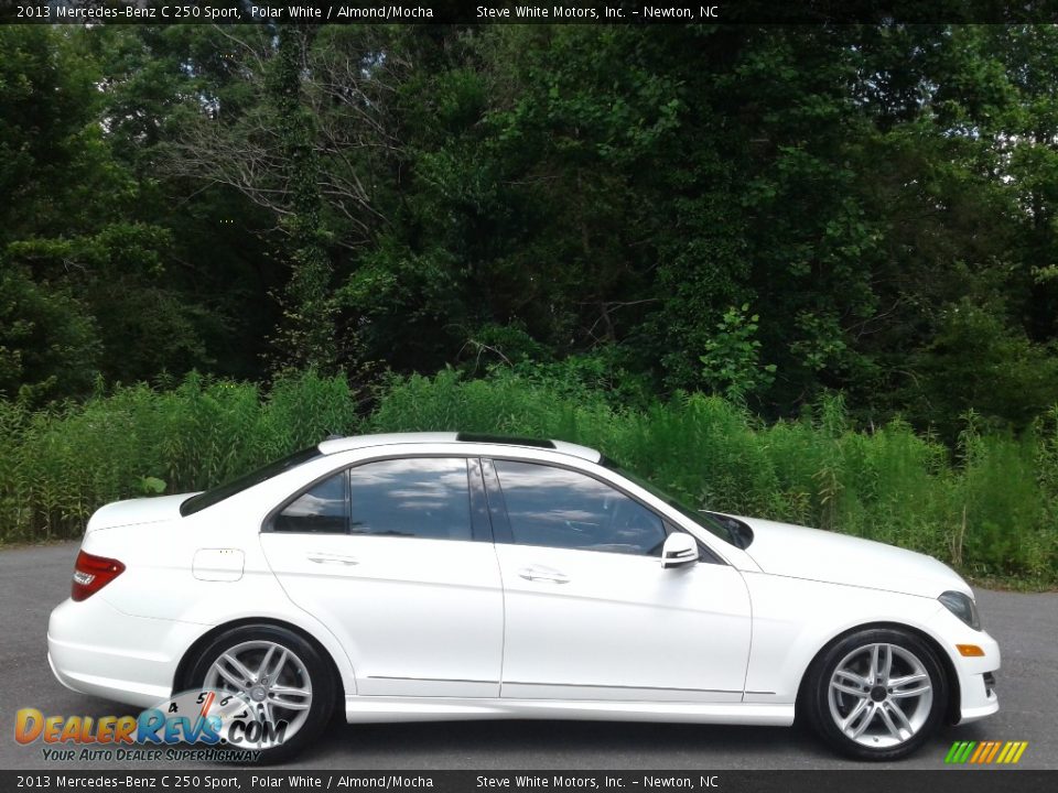 2013 Mercedes-Benz C 250 Sport Polar White / Almond/Mocha Photo #6