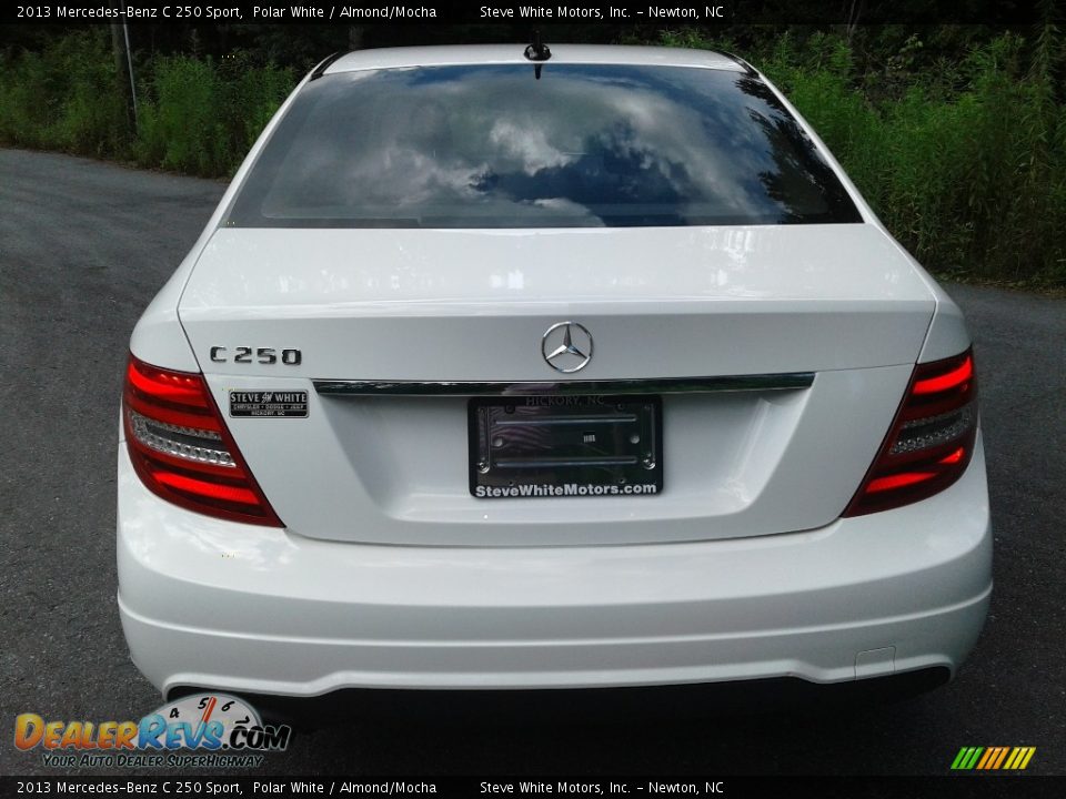 2013 Mercedes-Benz C 250 Sport Polar White / Almond/Mocha Photo #8