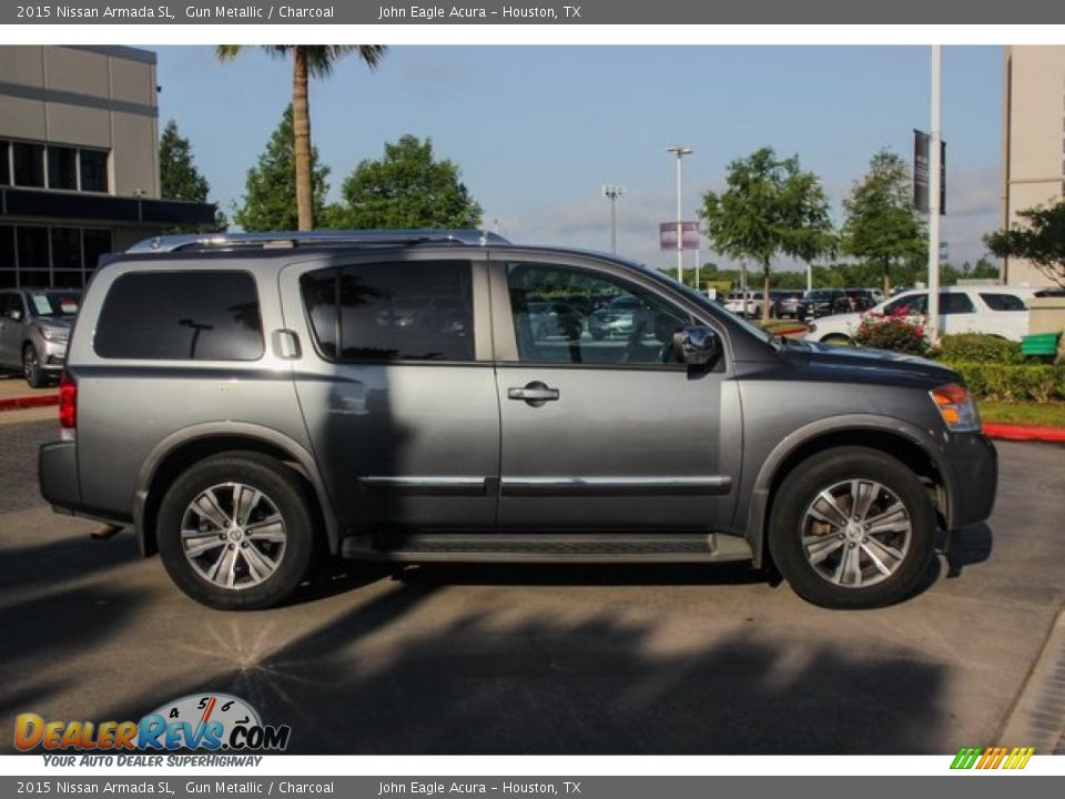 2015 Nissan Armada SL Gun Metallic / Charcoal Photo #8