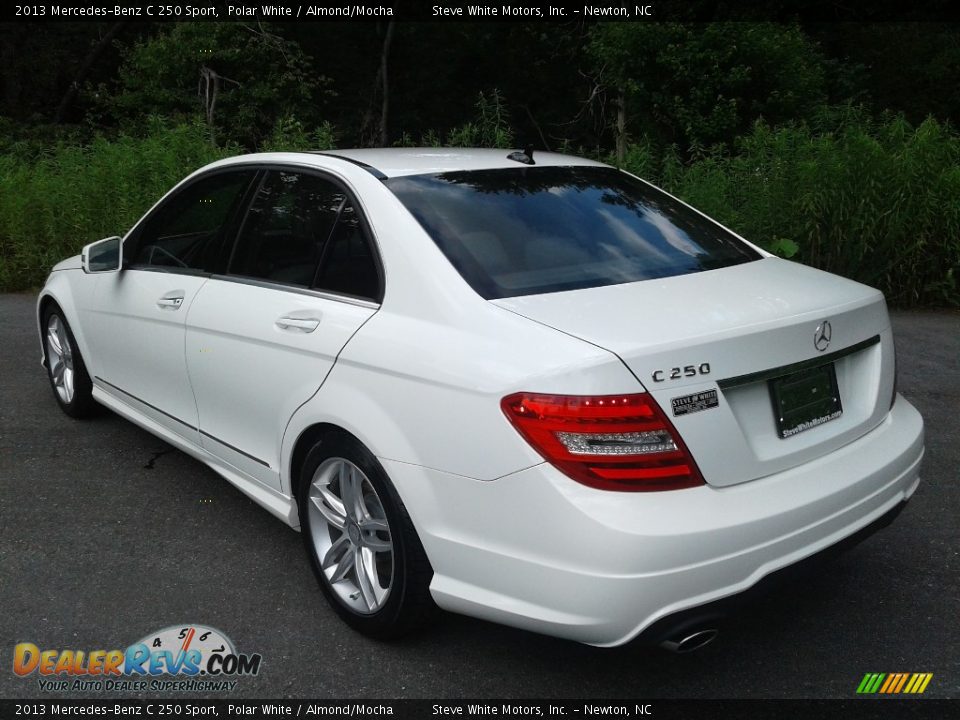 2013 Mercedes-Benz C 250 Sport Polar White / Almond/Mocha Photo #9