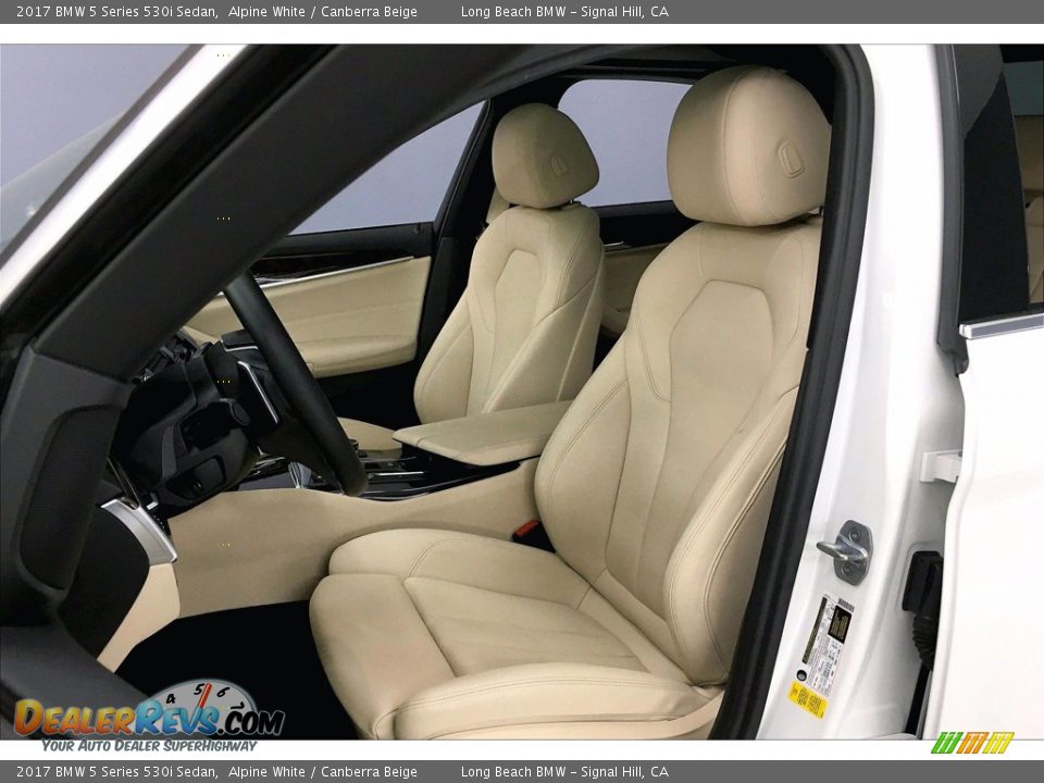 2017 BMW 5 Series 530i Sedan Alpine White / Canberra Beige Photo #28