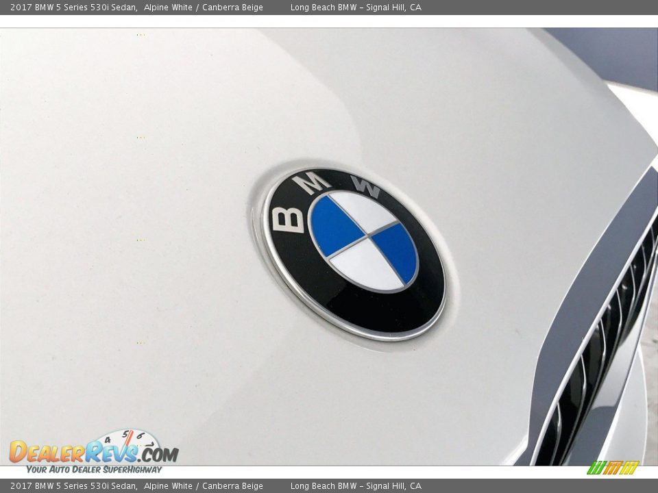 2017 BMW 5 Series 530i Sedan Alpine White / Canberra Beige Photo #33