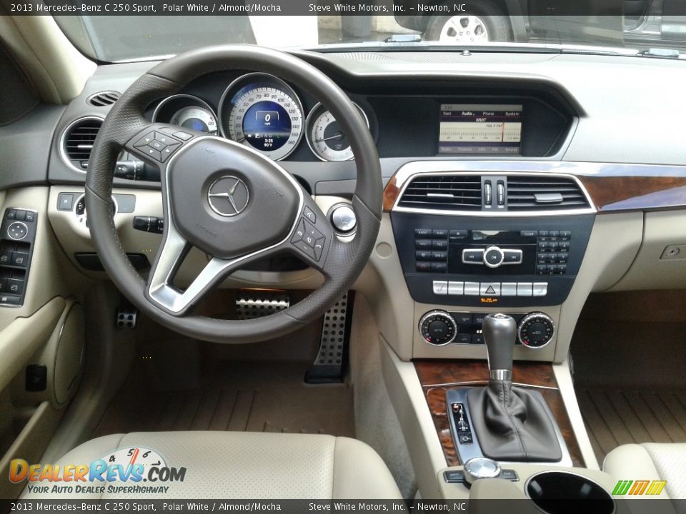 2013 Mercedes-Benz C 250 Sport Polar White / Almond/Mocha Photo #19