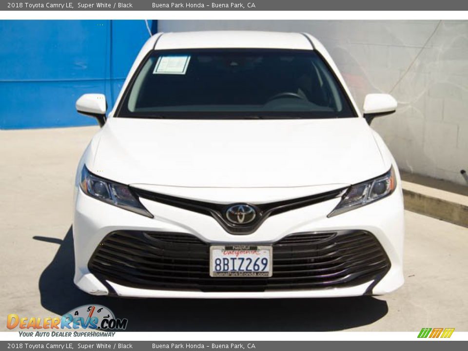 2018 Toyota Camry LE Super White / Black Photo #7