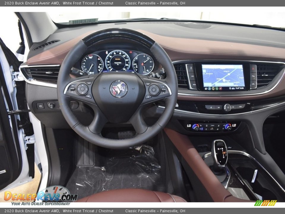 2020 Buick Enclave Avenir AWD White Frost Tricoat / Chestnut Photo #10