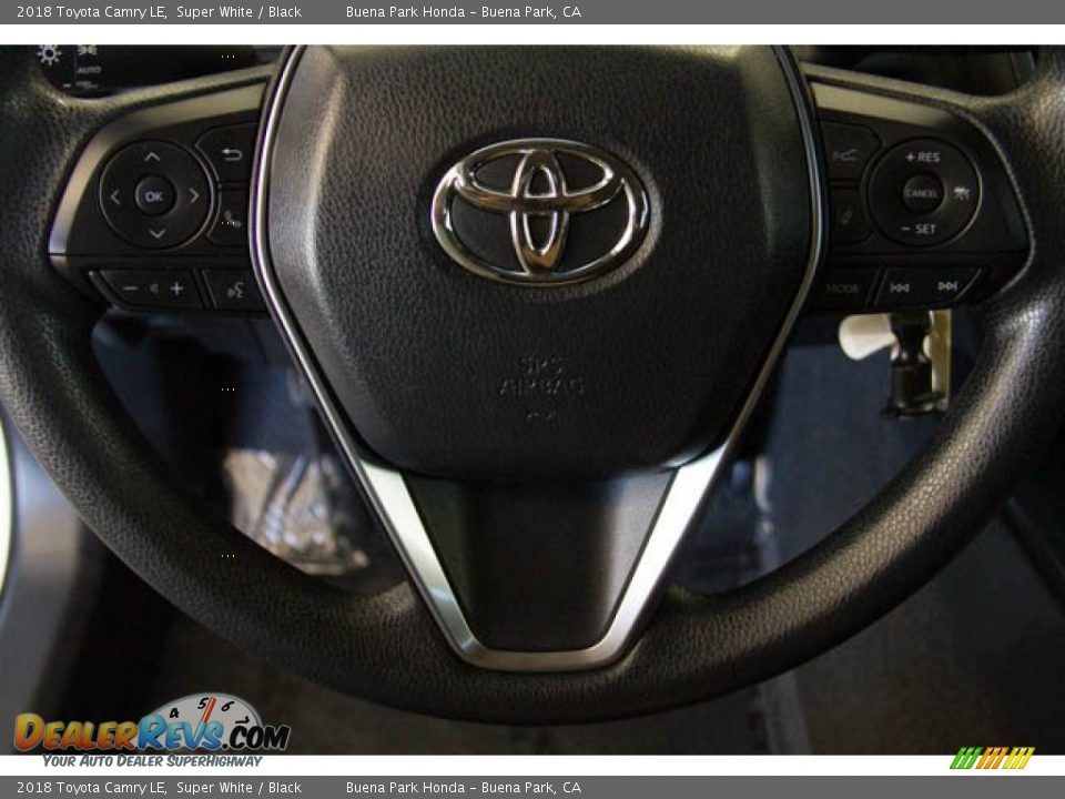 2018 Toyota Camry LE Super White / Black Photo #15