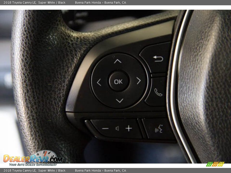 2018 Toyota Camry LE Super White / Black Photo #16