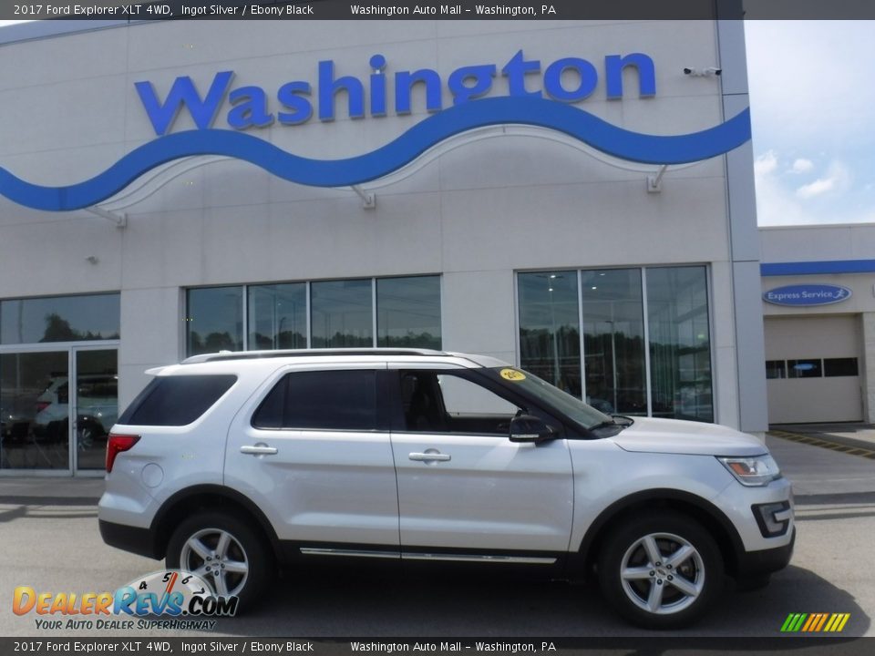 2017 Ford Explorer XLT 4WD Ingot Silver / Ebony Black Photo #2