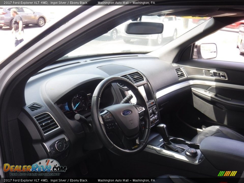 2017 Ford Explorer XLT 4WD Ingot Silver / Ebony Black Photo #13
