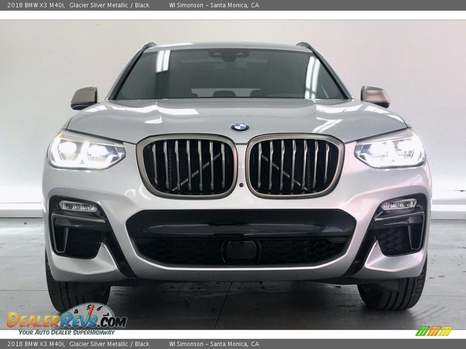 2018 BMW X3 M40i Glacier Silver Metallic / Black Photo #2
