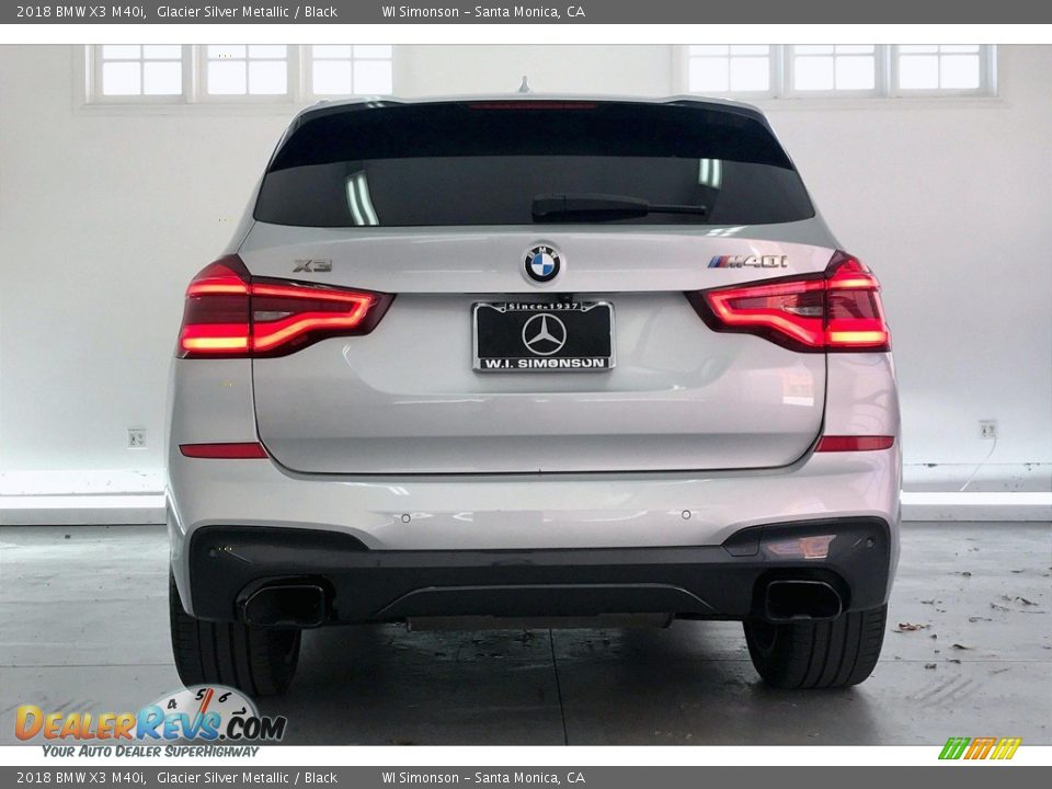 2018 BMW X3 M40i Glacier Silver Metallic / Black Photo #3