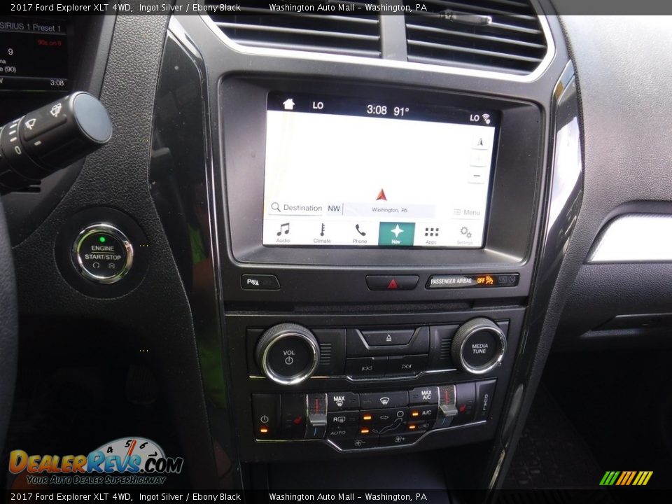 2017 Ford Explorer XLT 4WD Ingot Silver / Ebony Black Photo #18