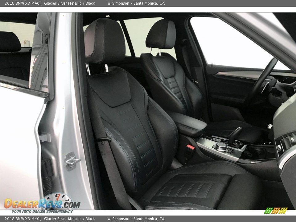 2018 BMW X3 M40i Glacier Silver Metallic / Black Photo #6