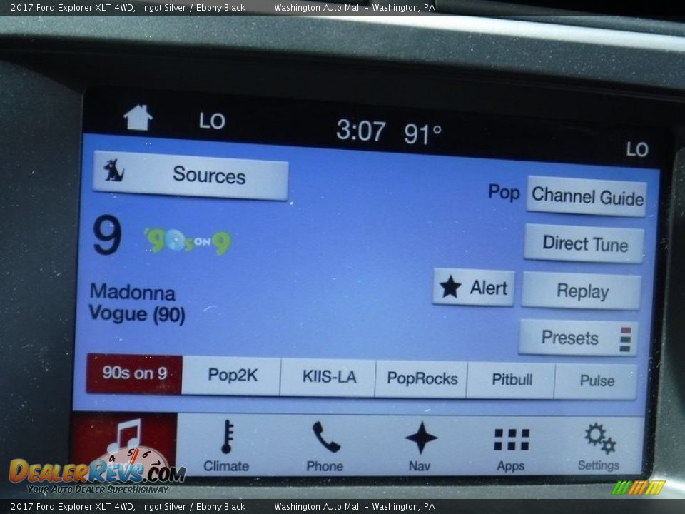 2017 Ford Explorer XLT 4WD Ingot Silver / Ebony Black Photo #19