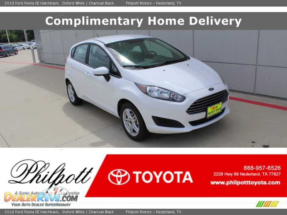2019 Ford Fiesta SE Hatchback Oxford White / Charcoal Black Photo #1